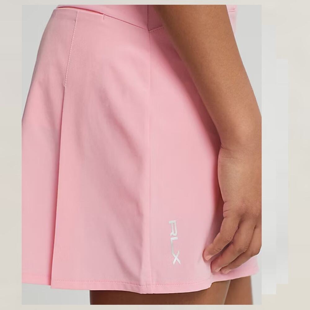 RLX Ralph Lauren Pink Back Pleated Golf Pickleball Tennis Preppy Skirt Skort